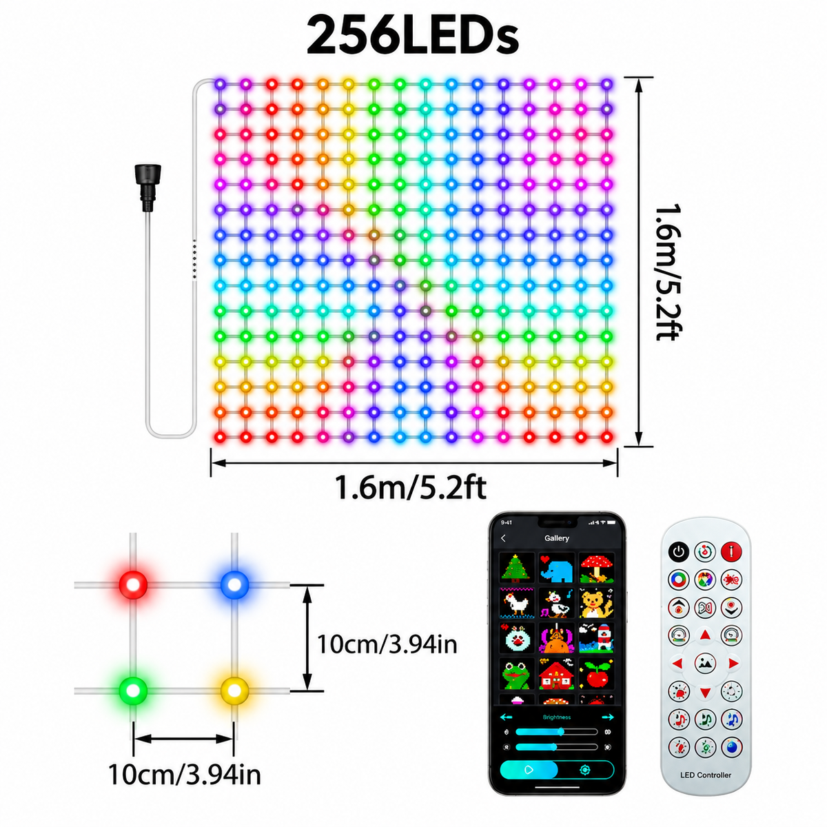 Veloria Paris™ LumiMesh — Filet Lumineux LED Intelligent de Noël