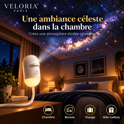 Veloria Paris™ LumiNova — Projecteur Galaxie 2-en-1