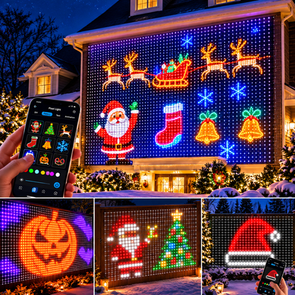 Veloria Paris™ LumiMesh — Filet Lumineux LED Intelligent de Noël