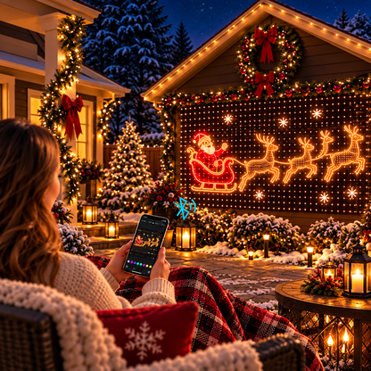Veloria Paris™ LumiMesh — Filet Lumineux LED Intelligent de Noël