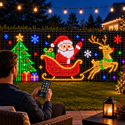 Veloria Paris™ LumiMesh — Filet Lumineux LED Intelligent de Noël