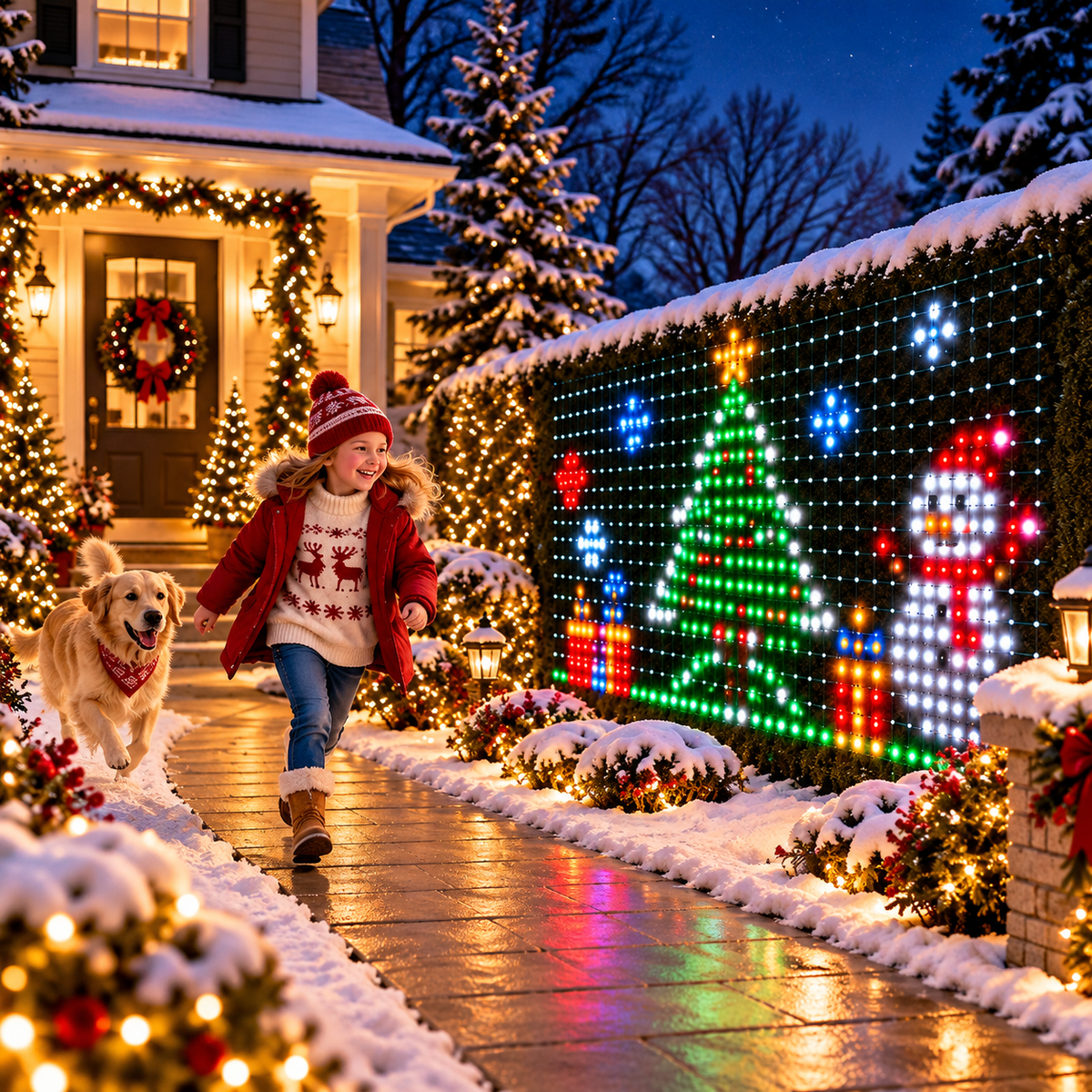 Veloria Paris™ LumiMesh — Filet Lumineux LED Intelligent de Noël