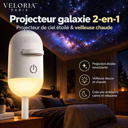 Veloria Paris™ LumiNova — Projecteur Galaxie 2-en-1