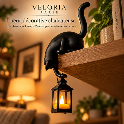 Veloria Paris™ Purrch — Décoration Chat avec Lanterne