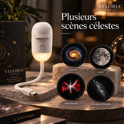 Veloria Paris™ LumiNova — Projecteur Galaxie 2-en-1