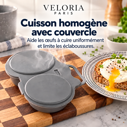 Veloria Paris™ EggEase — Cuiseur à Œufs pour Micro-Ondes