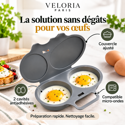 Veloria Paris™ EggEase — Cuiseur à Œufs pour Micro-Ondes