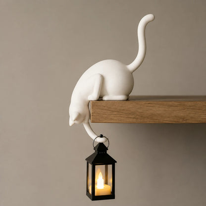 Veloria Paris™ Purrch — Décoration Chat avec Lanterne